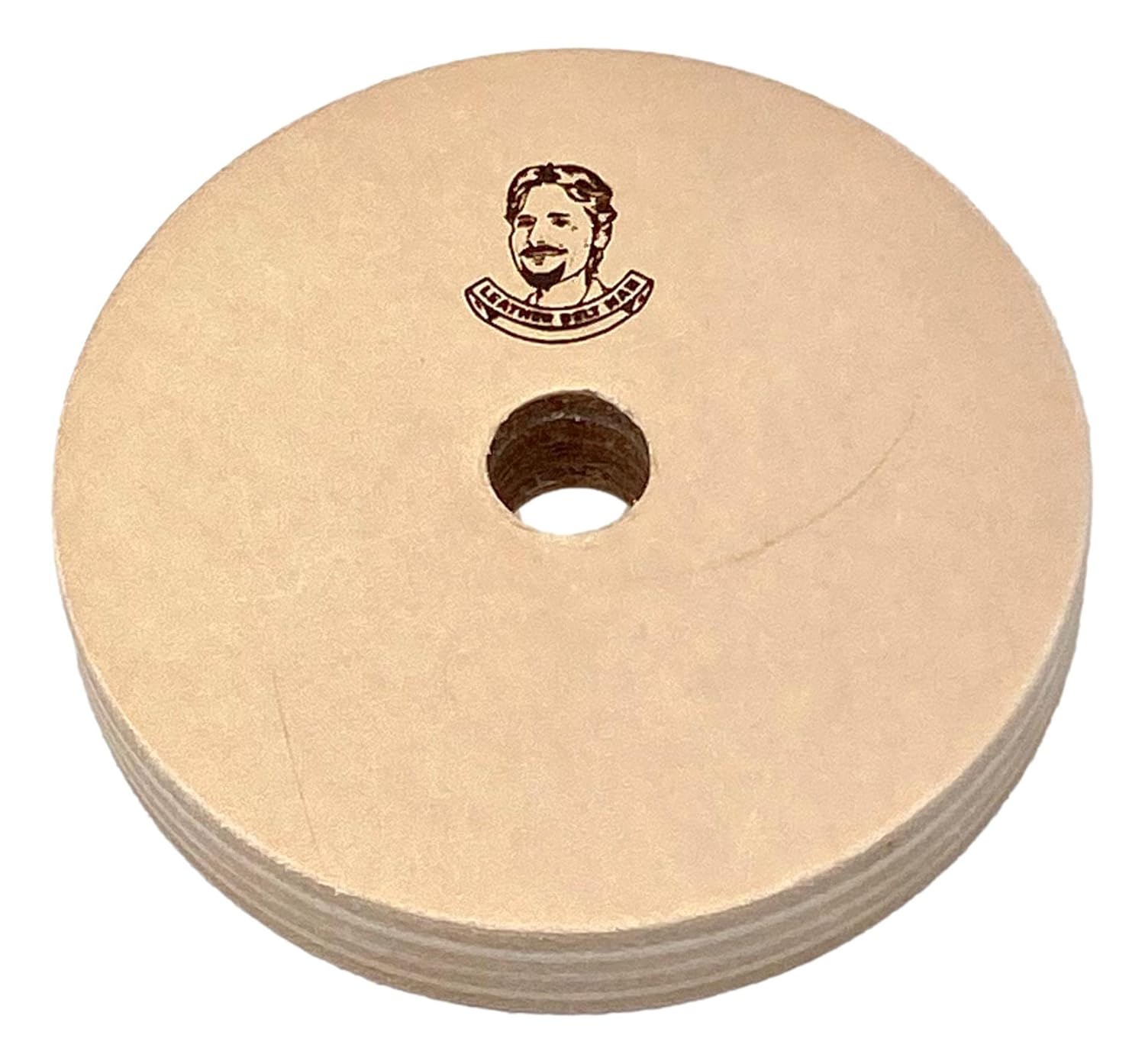 2pcs (1/2" Width) Leather Strop Honing Wheel Fits 1/2" Arbor Bench