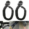 thumbnail image 1 of 2pcs 1/2" X 22" Soft Shackle Rope Synthetic Tow Recovery Black Strap 38000LBS, 1 of 8