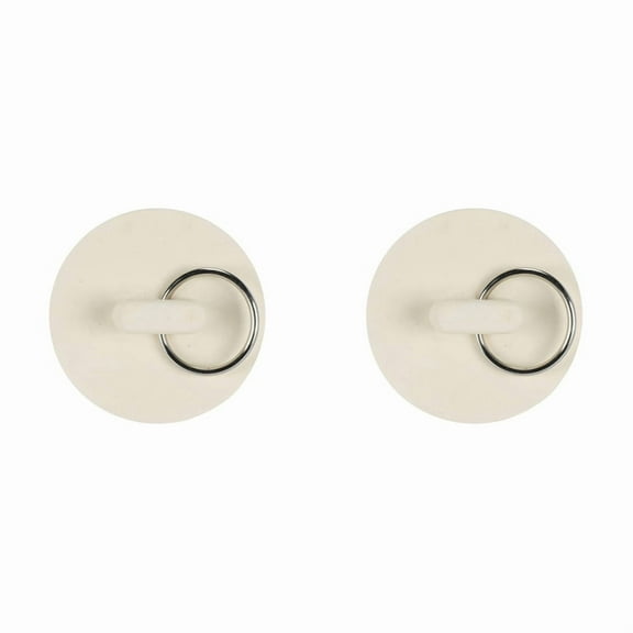 2pcs 1 3/4in White Rubber Wash Basin Bathtub Plug Sink Plug Drain Pipe Plug Sink Plug Water Plug