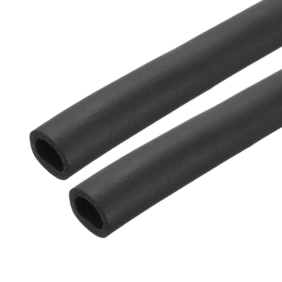 2pcs 1/3" ID Pipe Insulation Foam Tube, EPDM Pipe Cover 1/2" OD Wrap Roll Bar Tubing 4.9FT Long - Insulation Freeze Heat Preservation for Guitar Stand/AC Units/Exercise Machine