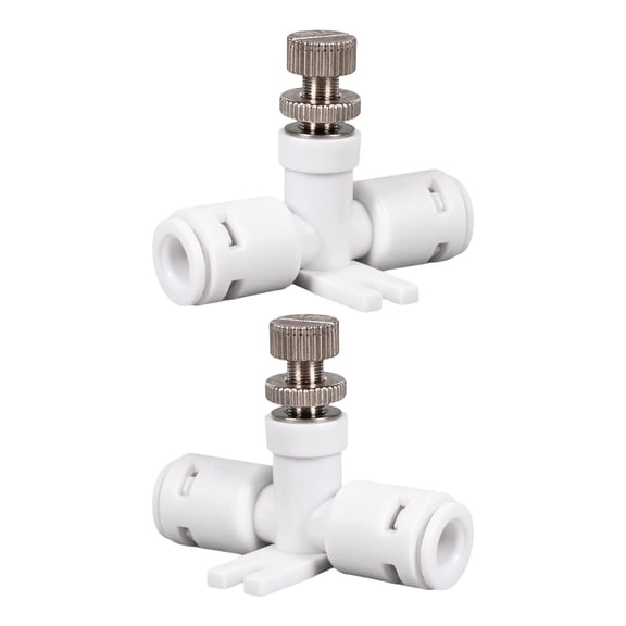 2pcs 1/4 Inch Hose Reverse Water Flows Regulator Speed Controller Waterflow Control Valves for Household Use