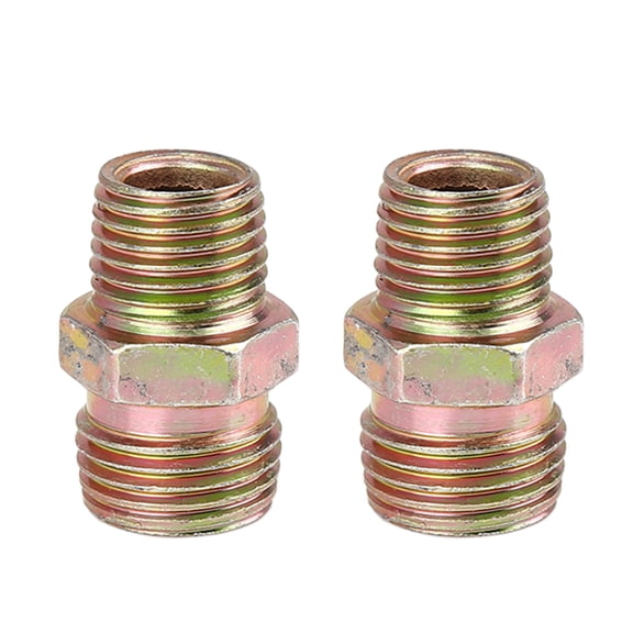 2pcs 1/4" NPT to M16 x 1.5mm Male Car Straight Air Hose Fitting Connector Adapter