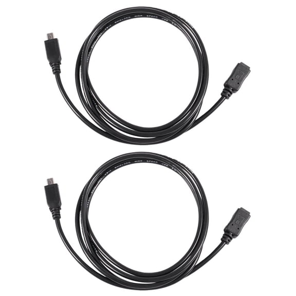 2pcs 1.5M Mini USB B 5Pin Male to Female Extension Cable Cord Adapter Black,2x Mini USB B 5pin Male to Female Extension Cable Cord,Black