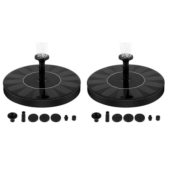Foxnovo Floating Fountain 2Pcs Solar Garden Automatic Water Circulation Oxygen