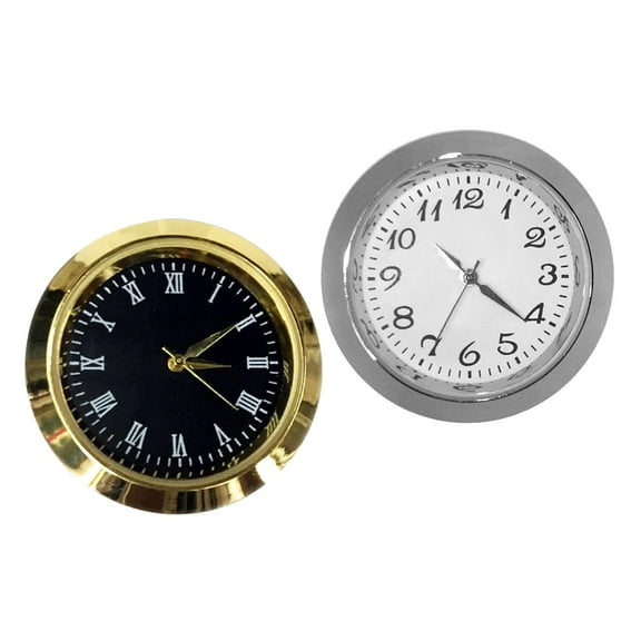 2pcs 1-7/16 Inch Clock Insert Clock Face Fits Up Movement Clock Parts