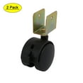 thumbnail image 1 of 2pcs 1.8-inch Dia Wheel 22mm U Bracket Swivel Brake Caster Black for, 1 of 5
