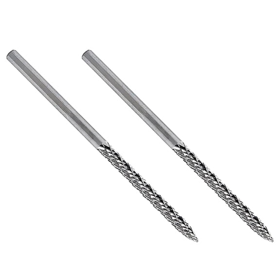 2pcs 1/8In 3Mm High Carbide Steel Burr Bits Tire Reamers Carbide Cutters Rotary Files Reamers Wire Cutter Tire