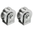thumbnail image 1 of 2pcs 1.9" H-Groove Wheel Sliding Gate Caster for Inverted 0.63" H-Track Silver, 1 of 5