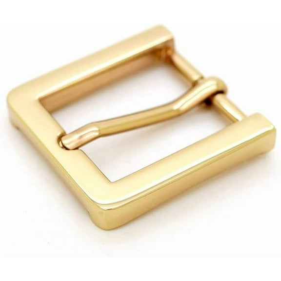 2pcs 1 Inch Belt Buckle Single Prong Buckles Square Belt Leathercraft Accessories SC27 (Gold)