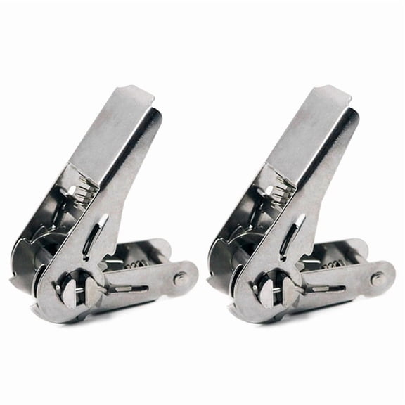 2pcs 1 Inch Breaking Force 0.8 Tons Fastener Tensioner Ratchet Tensioner Cargo Tightener,2 x Ratchet tensioner,Silver
