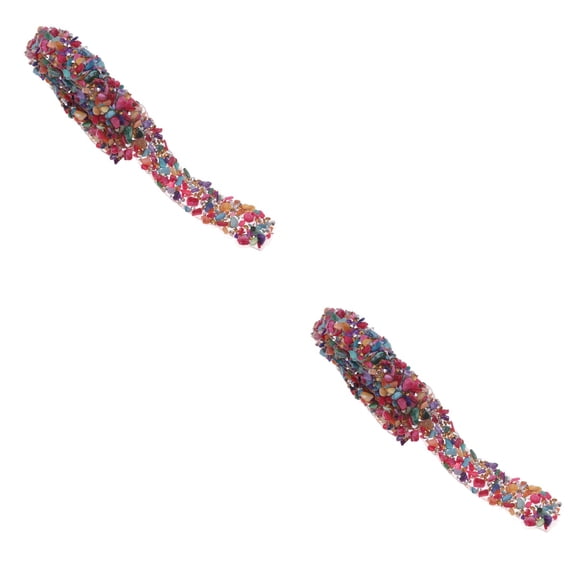 2 Pieces 1 Meter Colorful Rhinestone Shell Trim Ribbon for Sewing Dress, Sash, Belt, DIY Bags, Shoes Embellishments 2cm Wide