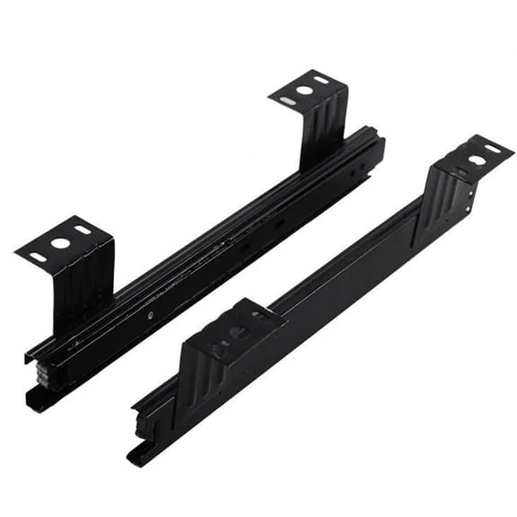 2pcs 10-12" Three Section Cabinet Slides Computer Keyboard Track Buffer Slide Bracket 25cm/30cm Rail Sliding Pulley Support