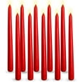 2pcs 10 Count Red Taper Candles 10 Inch Dripless Unscented