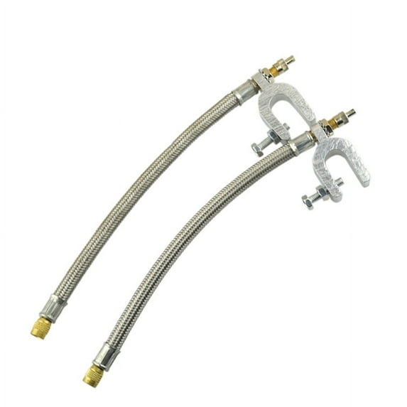 2pcs 10 Inch Braided Stainless Steel Dual Tire Valve Stem Extensions For RV Trailer