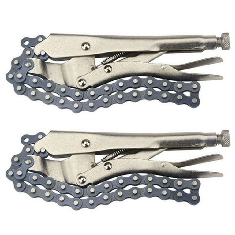 2pcs 10 Inch Chain Vise Clamp Plier Locking Grip Wrench Oil Filter