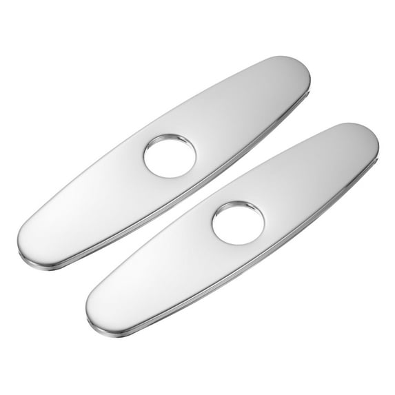 2pcs 10 Inch Escutcheon Hole Covers Stainless Steel Deck Plate, Silver