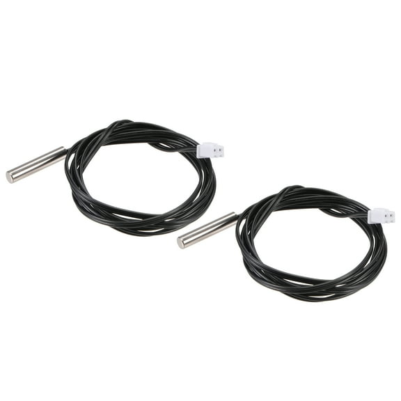 2pcs 100K Temperature Sensor Probe Stainless Steel NTC Thermal Sensor Probe 3.3ft Digital Thermometer Extension Cable