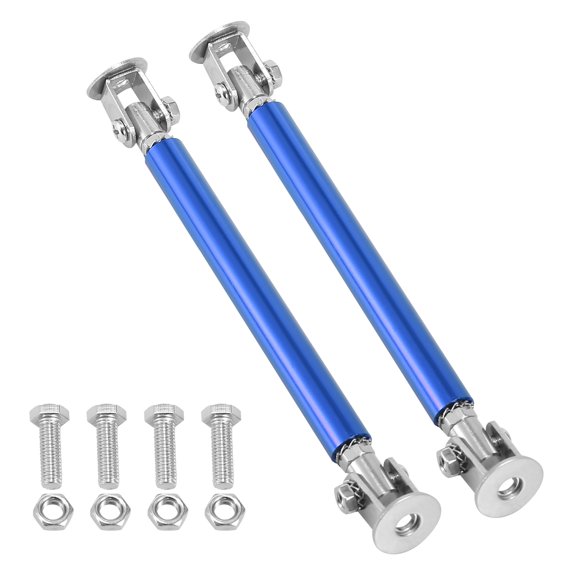 2pcs 100mm Universal Car Bumper Lip Splitter Strut Tie Rods Adjustable Splitter Support Rods Blue