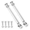 thumbnail image 1 of 2pcs 100mm Universal Car Bumper Lip Splitter Strut Tie Rods Adjustable Splitter Support Rods Silver Tone, 1 of 8