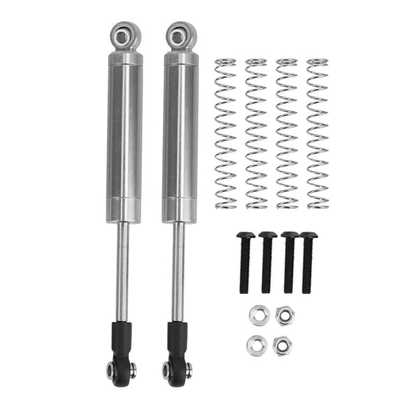 2pcs 102mm Aluminium Alloy Shock Absorber Damper Fit for VENTURE FJ Crawler(Silver)