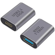 2pcs 10Gbps USB 3.1 A Female to Type C Female Converter OTG Adapter Fast Charging