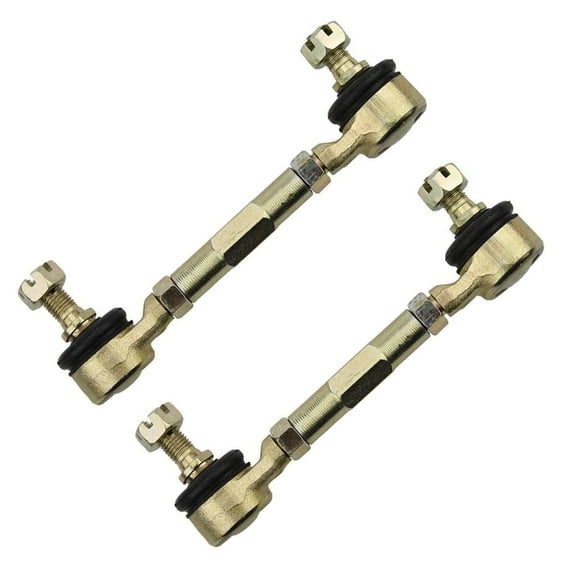 2pcs 10mm Adjustable Steering Tie Rod End Ball Joint 3/8" for 70cc 90cc 110cc 125cc ATV Quad Taotao Buggy Go Kart Drift Trike 4 Wheeler Tricycle