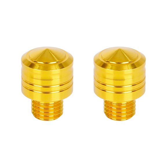 2pcs 10mm Motorbike Motorcycle Mirror Hole Plug Reverse Screw Yellow Universal