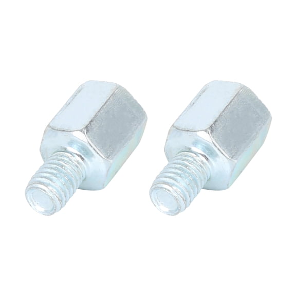 2pcs 10mm to 8mm Positive Silver Tone Positive Motorcycle Rearview Mirror Adapter Bolt Screw  Screw