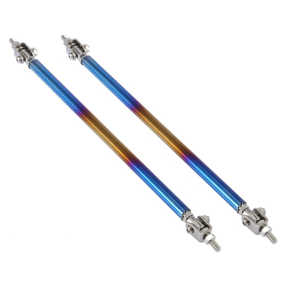 2pcs 11"-13" Car Adjustable Front Bumper Lip Splitter Strut Tie Rod Bar Universal Multicolor Aluminum Alloy