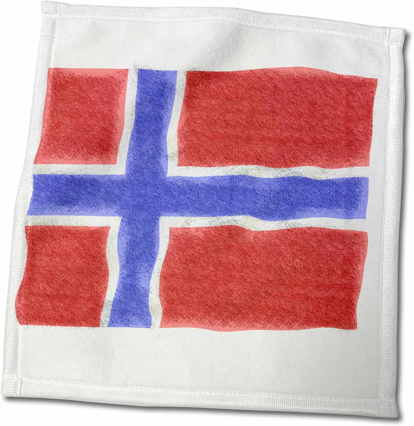 2pcs 11x12 Wash Cloth for Face and Body Image of Flag of Norway in