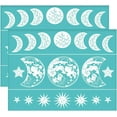 thumbnail image 1 of 2pcs 11x8.6 Inch Self-Adhesive Silk Screen Printing Stencils Moon Phase Silkscreen Stencils Reusable Fantasy Theme Star Stencil Washable Mesh Transfer for Painting on Wood T-shirts Bags DIY, 1 of 9