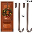 thumbnail image 1 of 2pcs 12 In Wreath Hanger - Metal Wreath Holder - Door Hook for Xmas Easter Spring Wreath - Front Door Hanger Bronze, 1 of 5