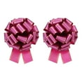 thumbnail image 1 of 2pcs 12 Inch Giant Large Pull Bow Big Metallic Car Bows Ribbon with Gold Edge for Gift Christmas, Wine Red, 1 of 6