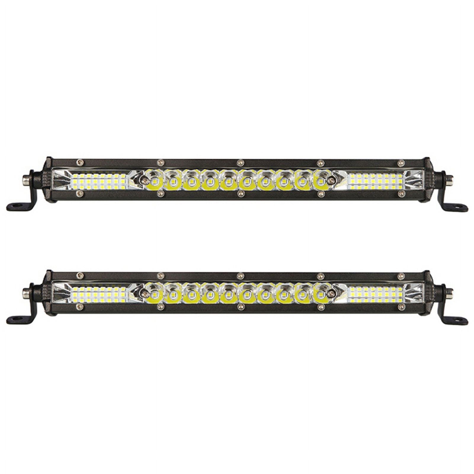 2pcs 12 Inch LED Light Bar LED Work Roof Lights Bar 12V 24V Flood Spot Beam Driving Lamps Offroad SUV Truck,2 x 12 Inch 540W LED Light Bar with Accessory mounting kits,black