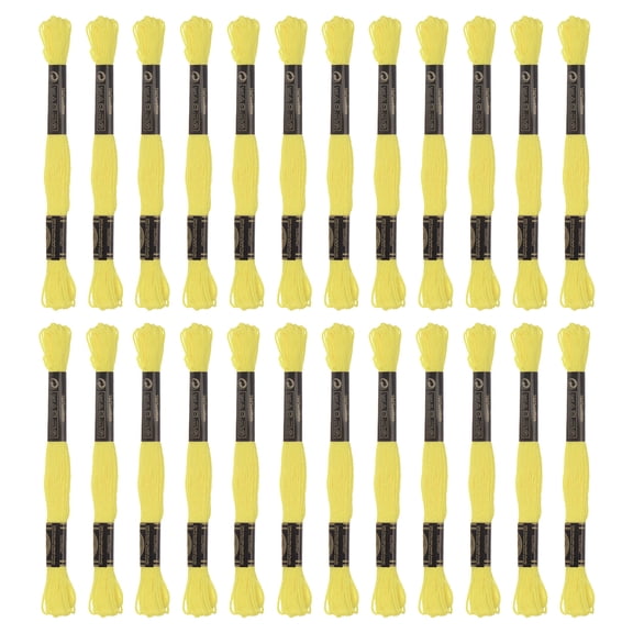 2pcs 12 Skeins Embroidery Floss 8.75yds(8m) Egyptian Cotton Cross Stitch Thread, Arctic Lime(6011)