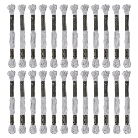 2pcs 12 Skeins Embroidery Floss 8.75yds(8m) Egyptian Cotton Cross Stitch Thread, Milk White(6027)