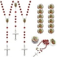 2pcs 12 Virgen De Guadalupe Red Rosary Beads Bulk for Baptism Favors