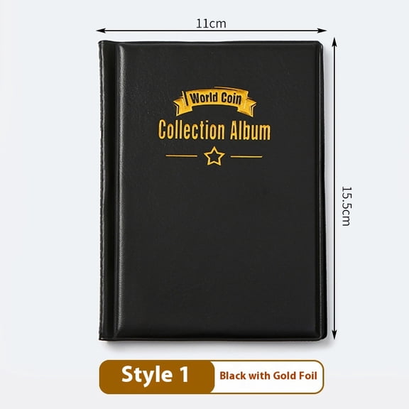 2pcs 120-Pocket PU Leather Coin Flips Holder Album with PVC Lining, Storage Book for Collectors