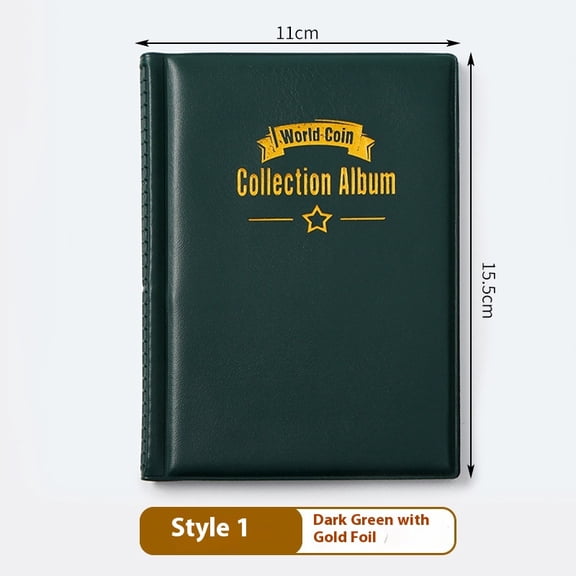 2pcs 120 Pockets Coin Album, Penny Collecting Book, Souvenir Coins Collection Holder, Ideal for Pressed Pennies Passport, Hobby Coin Collector