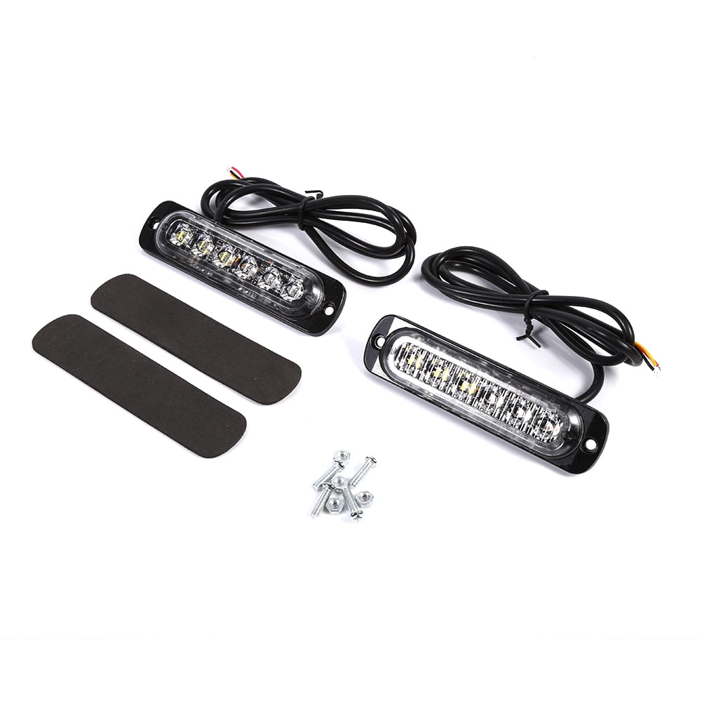 JMEST LEAD 8 in 1 White & Amber LED Strobe Grille Lights with 9-Key