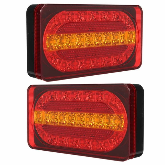 2pcs 12V Car Truck Tail Light Taillight Rear Brake Light Signal Lamp Indicator for Camper Trailer Lorry Bus Caravans