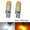 thumbnail image 1 of 2pcs 12V T10 Car Tail Brake Turn Signal Strobe Lamp Bulb Auto LED Flashing Light, 1 of 4