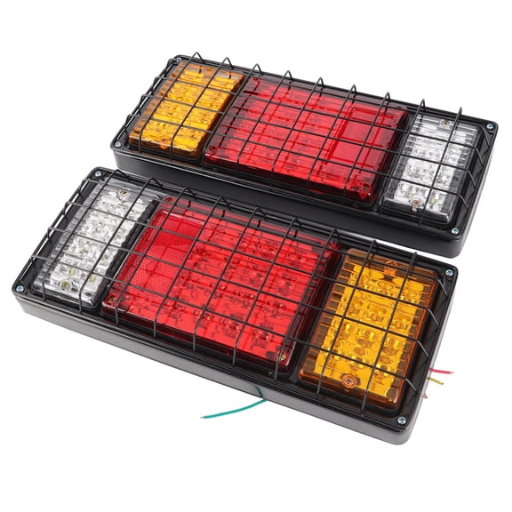 2pcs 12V Tail Lights Brake Reverse Indicator Lights for Trailer Truck Boat