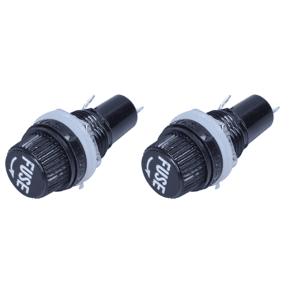 2pcs 12mm Thread with Welding Panel Mount Fuses Holder Socket for Fuses 5X20mm