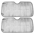 thumbnail image 1 of 2pcs 130x60cm Aluminium Foil Foldable Front Windshield Sun Shade Visor for Auto, 1 of 2