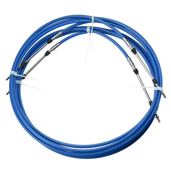 2pcs 13ft 157 Inch Marine Type 3300 / 33C Throttle Shift Remote Control Box Cable for Yamaha Outboard Engine Boat Blue