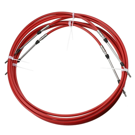 2pcs 13ft 157 Inch Marine Type 3300 / 33C Throttle Shift Remote Control Box Cable for Yamaha Outboard Engine Boat Red