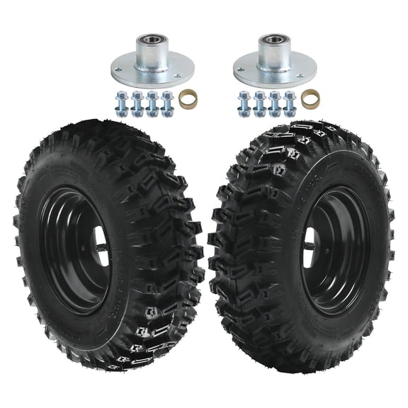 2pcs 13x4.10-6 Wheel Tire Rim Assembly 4-Ply Tubeless Tires Wheels with 3 Stud 17mm Wheel Rim Hub for Mini Buggy Snowmobile Lawn Mower ATV
