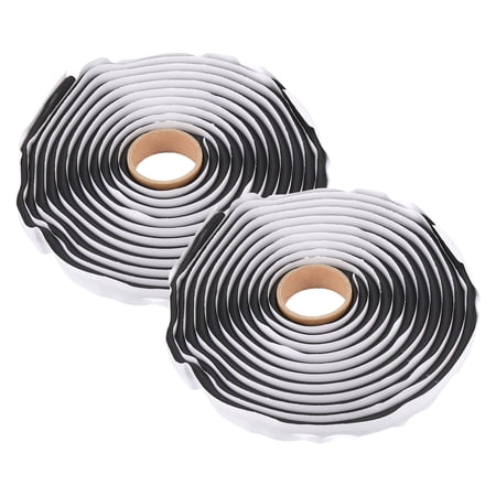 2pcs 14.8ft 4.5M 8mm 0.31 Inch Butyl Rubber Sealant Sound Deadening Rope Caulk Tape for Car RV Windshield Headlight Door