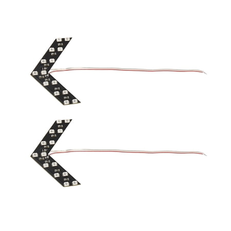 2pcs 14 LED Arrow Shape Panel Side Mirror Turn Signal Accessories for Car Rear View Mirror Parking Indicator Red